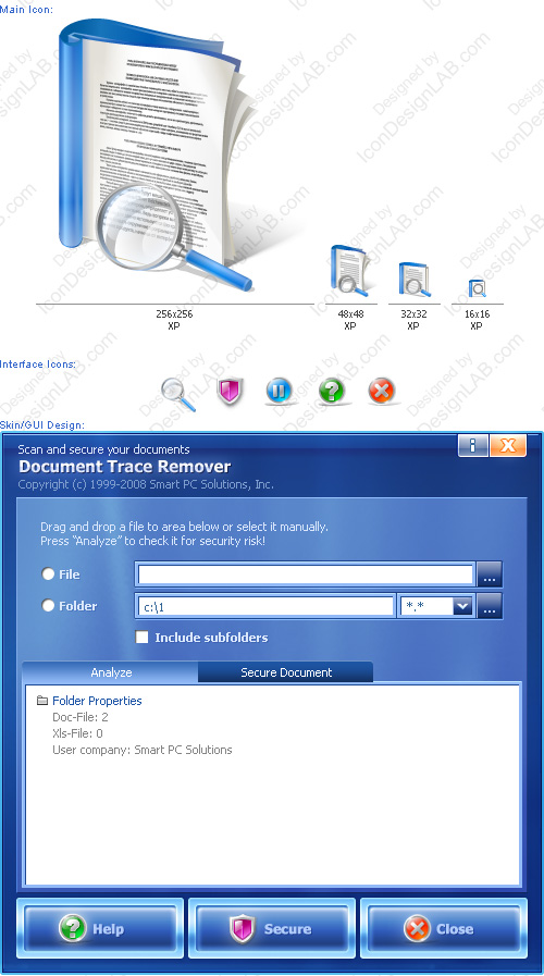 Комплексное офрмление приложения Document Trace Remover