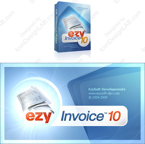 Splash and Boxshot design for Ezy Invoice