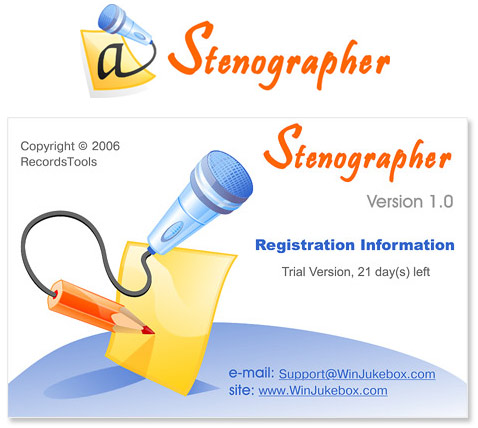 Logotype and Splash-screen for Stenographer