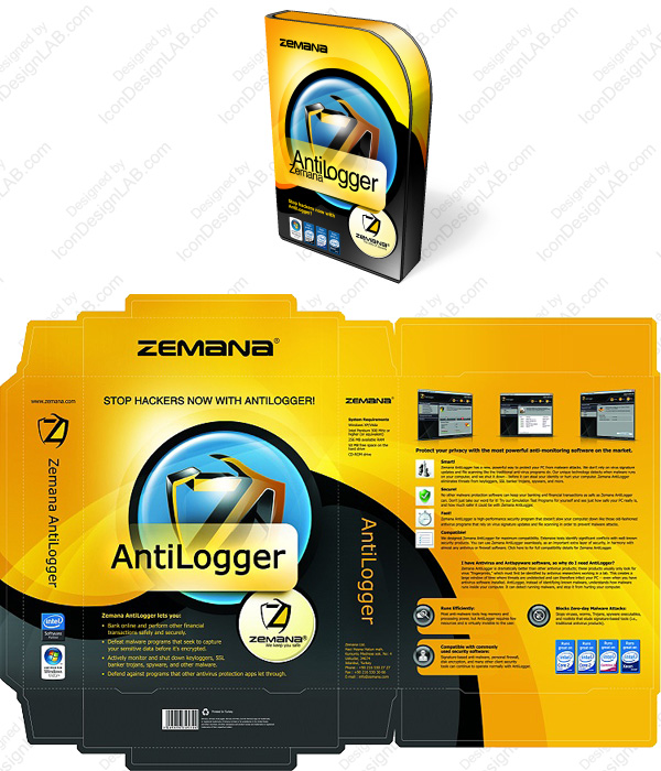 Boxshot Design for Zemana AntiLogger